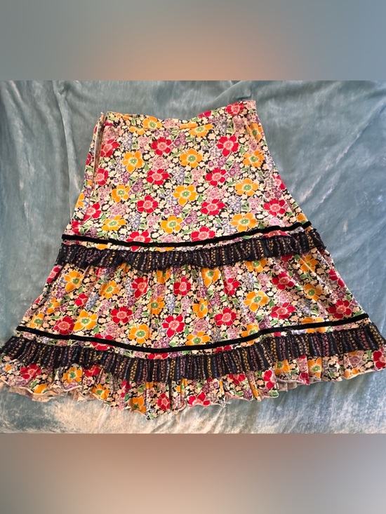 Dresses & Skirts - Floral Tiered Ruffle Skirt - Multicolor